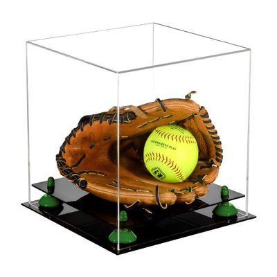 Better Display Cases Versatile Clear Acrylic Display Case - Medium Square Box with Green Risers 11" x 11" x 11" (A001-GRR)