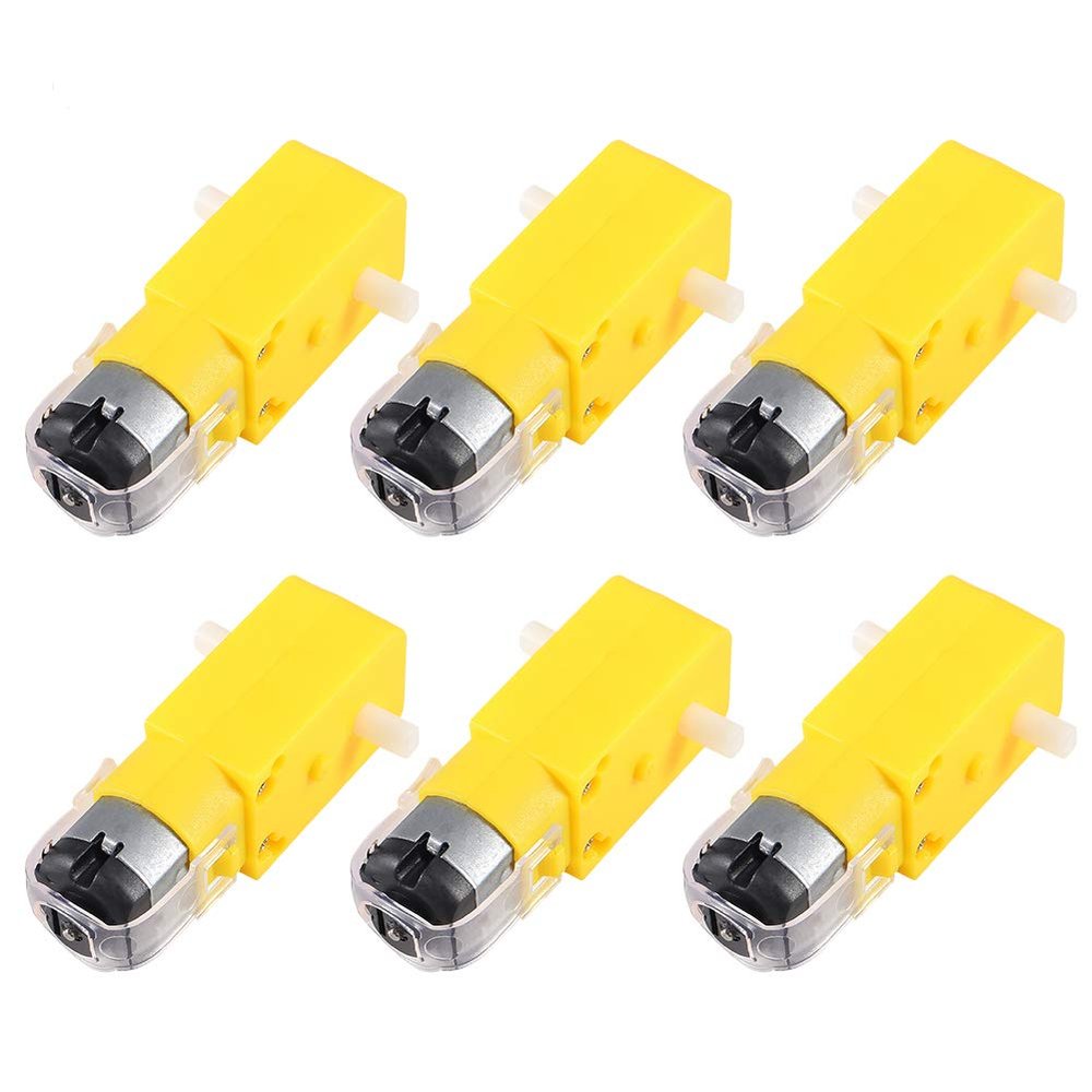 6 PCS DC Electric Motor 3V-6V Dual Shaft Geared TT Magnetic Gearbox EngineDIY for Arduino Smart Car Robot Toys Cars Chassis Models Vibration Products (6)
