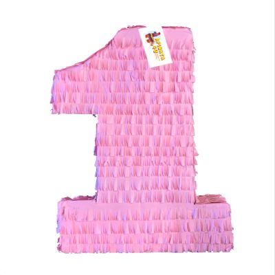 APINATA4U 20 Tall Number One Pinata Bubble Gum Color First Birthday
