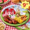 Oojami Serves 30 Complete Party Pack Farm House Fun Barnyard Animals Party Supplies 9" Dinner Paper Plates 7" Dessert Paper Plates 9 oz Cups 3 Ply Napkins Farm Animal Barn Themed Party Supplies view 3