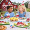 Oojami Serves 30 Complete Party Pack Farm House Fun Barnyard Animals Party Supplies 9" Dinner Paper Plates 7" Dessert Paper Plates 9 oz Cups 3 Ply Napkins Farm Animal Barn Themed Party Supplies view 4