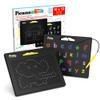 PicassoTiles 2-in-1 Magnetic Drawing Board Toy 12x10 inch Large Magnet Bead Tablet Pad with 2 Facings Alphabet STEM Free Style Educational Erasable & Reusable Learning Writing Playboard in Black PTB04 view 1