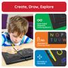PicassoTiles 2-in-1 Magnetic Drawing Board Toy 12x10 inch Large Magnet Bead Tablet Pad with 2 Facings Alphabet STEM Free Style Educational Erasable & Reusable Learning Writing Playboard in Black PTB04 view 3