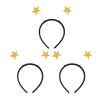 Amosfun Star Head Hoop - Golden Felt Fabric Headband for Decorative Parties and Celebrations 8.85 x 8.26 x 0.39 Inch Fun Headwear Accessory view 1