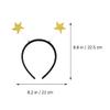 Amosfun 3pcs Sea Star Headband Glitter Felt Fabric Antenna Headband Christmas Sea Ocean Party Headwear Assorted Colors 8.85 x 8.26 Inches view 4