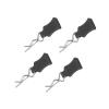 Tbest RC Body Clips Springy R Pins, 1/8 1/10 1/12 RC Body Clips R Pins + Fixing Bracket Set RC Model Body Clip Accessory (Black) Rc Body Clips Rc Car Body Clips Rc Body Clips view 4