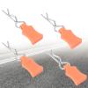 Tbest RC Body Clips Springy R Pins, 1/8 1/10 1/12 RC Body Clips R Pins + Fixing Bracket Set Model Clip Accessory (Orange) Model Car Accessories Rc Clip Retainer view 4