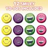 ArtCreativity Smile Face Yoyos for Kids, Pack of 12, Emoticon Yo-Yo Toys in Assorted Designs, Emoticon Birthday Party Favors, Goodie Bag Fillers, Holiday Stocking Stuffers, Classroom Prizes view 2