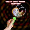 ArtCreativity Retro Light Up Toys Set for Kids- Includes 2, 8 Inch Gyro Wheels, Mesmerizing Spinning and Lighting Effects Design- Top Fun Gift for Boys and Girls view 2