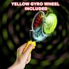 ArtCreativity Retro Light Up Toys Set for Kids- Includes 2, 8 Inch Gyro Wheels, Mesmerizing Spinning and Lighting Effects Design- Top Fun Gift for Boys and Girls view 3