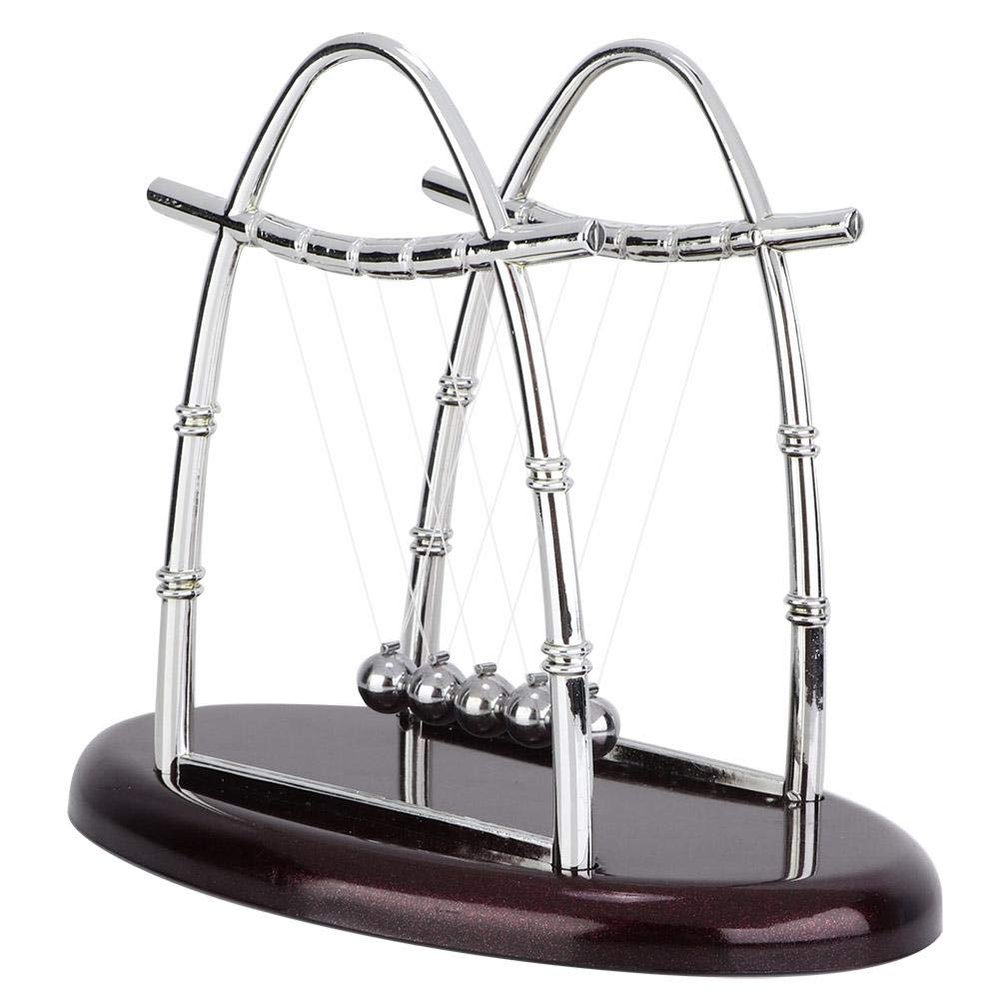 Fdit Classic Balance Balls 5 Pendulum Balls Demonstrate 's Laws with Swinging Balls Physics Science Puzzle Desk Decor for Home and Office(3#)