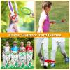 19 Pack Easter Outdoor Party Games for Kid Family, School Carnival Game 4 Bunny Potato Sack Race Bag, Egg and Spoon Relay Race, 2 3-Legged Band, 1 Ear Ring Toss Game (4 Score Rings) Easter Eggs Hunt view 2