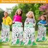 19 Pack Easter Outdoor Party Games for Kid Family, School Carnival Game 4 Bunny Potato Sack Race Bag, Egg and Spoon Relay Race, 2 3-Legged Band, 1 Ear Ring Toss Game (4 Score Rings) Easter Eggs Hunt view 4