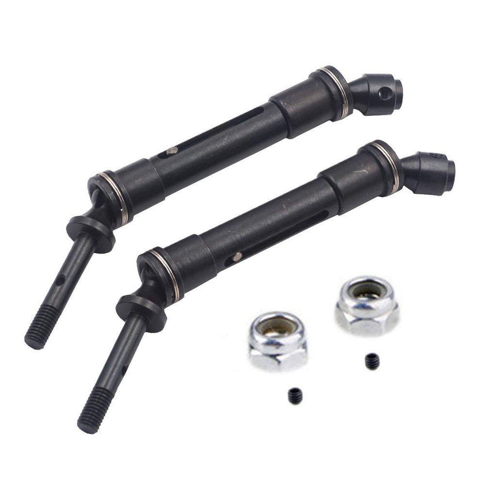 2PCS Vgoohobby Aluminum Alloy RC CVD Steel Rear Drive Shaft Axle Transmission Axle Joint Compatible with TRX Slash 4X4 Stapede Rustler VXL HQ727 Short Truck Car