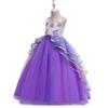 CinheyU Girl's Sleeveless Unicorn Party Princess Long Tulle Fancy Dress Halloween Christmas Birthday Pageant Ball Gowns Purple 8-9T view 2