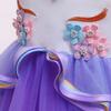 CinheyU Girl's Sleeveless Unicorn Party Princess Long Tulle Fancy Dress Halloween Christmas Birthday Pageant Ball Gowns Purple 8-9T view 4