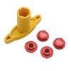 FLMLF 24mm Hex Wheel Nuts with Hexagonal Wrenches Alloy CNC Self-Lock Hex Wheel Adapters Orange Red Kits 4PCS for 1/5 Traxxas xmaxx Modified for Losi 5ive T view 2