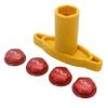 FLMLF 24mm Hex Wheel Nuts with Hexagonal Wrenches Alloy CNC Self-Lock Hex Wheel Adapters Orange Red Kits 4PCS for 1/5 Traxxas xmaxx Modified for Losi 5ive T view 3