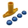 FLMLF 24mm Hex Wheel Nuts with Hexagonal Wrenches Alloy CNC Self-Lock Hex Wheel Adapters Blue Kits 4PCS for 1/5 Traxxas xmaxx Modified for Losi 5ive T view 1