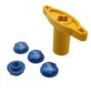 FLMLF 24mm Hex Wheel Nuts with Hexagonal Wrenches Alloy CNC Self-Lock Hex Wheel Adapters Blue Kits 4PCS for 1/5 Traxxas xmaxx Modified for Losi 5ive T view 3