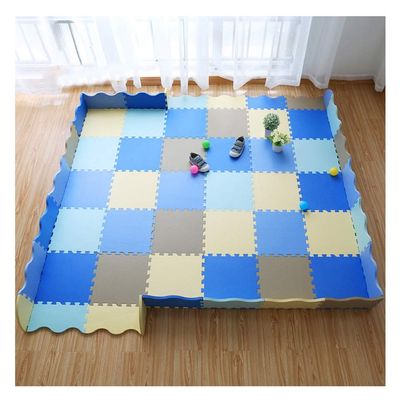 ALGFree Baby Infant Crawling Mat with Fence Piece Puzzle Exercise Mat Kids Crawling Waterproof Floor Tiles4 StylesColors Freely Matched (Color : B, Size : 24pcs)