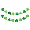 2PCS Felt Shamrock Garland Banner St. Patrick 's Day Shamrock Banner Decorations,Shamrock Garland Decorations for St Patricks Day Lucky Irish Party Home Decorations view 1