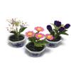 3pc Miniature Flower Clay Dollhouse Fairy Garden Mini Plant Trees Ceramic Paint Furniture Bundles Artificial Flowers Tiny Orchid #116 view 2