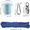 FUQUN Treehouse & Playhouse Accessories for Kids, Heavy-Duty Pulley Bucket with Cable, Outdoor Climbing Toys for Children, Adventure Ship Play Equipment, Blue view 2