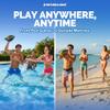 SWIMLINE Neoprene Pool & Beach Accessory for Active Group Play, Backyard Games, and Water Sports  Waterproof Soft Football, Black & Yellow, 10.5" view 4