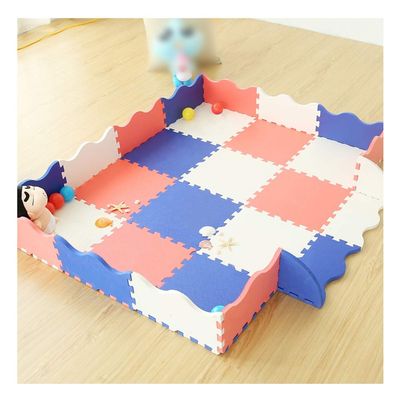 ALGFree Jigsaw Puzzle Play Mat Fence Edging 1.4cm Collapsible Crawling Foam Tiles Activities PadFreely Combinable (Color : A, Size : 50pcs)