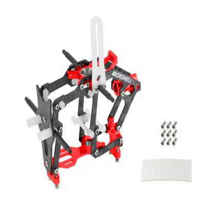 Microheli Aluminum/Carbon Fiber/Delrin Main Frame (RED) - Blade MCPX BL2