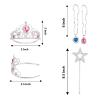 S & E TEACHER'S EDITION 60 Pcs Princess Pretend Play Dress Up Set 12 Crowns 12 Wands 24 Rings 12 Nacklaces Princess Jewelry Toys for girls Costume Party Accessories view 3