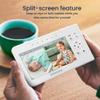 Babysense Baby Monitor with 2 Cameras and Audio 4.3", Non Wifi Baby Monitor, Dual Split Screen, Portable Double Sleep Video Monitoring, Auto Night Vision & Light, Lullabies & White Noise Two-Way Audio view 2