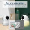 Babysense Baby Monitor with 2 Cameras and Audio 4.3", Non Wifi Baby Monitor, Dual Split Screen, Portable Double Sleep Video Monitoring, Auto Night Vision & Light, Lullabies & White Noise Two-Way Audio view 3