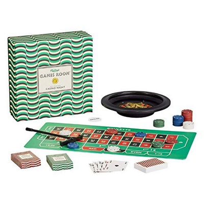 Ridleys Casino Night Set Fun Casino Night Games for Ages 14+ All Supplies Included for Pontoon, Texas Hold-em Poker and Roulette Fun Gambling Games for Casino Night