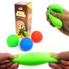 3 Pack Stress Dough Ball Soft Stretchy Stress Ball Toy for Kids Squeeze and Pull for Adult Anxiety Hand Therapy Relaxing Non Toxic Sensory Fidget Squishy Doh Splat Action in Green, Orange, Blue view 1