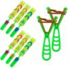 BAIVYLE Flying Toys for Kids Rocket Slingshot with LED Lights, Outdoor Helicopters Glow in The Dark Party Supplies Summer Activities Camping Games Party Favor Gifts for Boys Girls Age 3+ (6 Pack) view 1