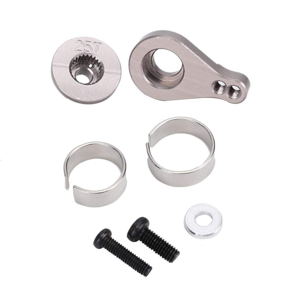 Dilwe 25T Aluminum Alloy Buffer Steering Servo Arm Fit for 1/12 12428/12423 FY-03 RC Accessory(MN-025T)