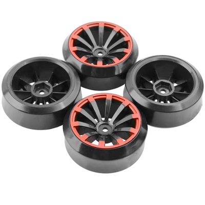 4Pack Vgoohobby RC Drift Wheels and Tires Set,RC Hard Tyres & Wheel Rims 12mm Hex Compatible with Traxxas HSP Tamiya Kyosho 1/10 Model On-Road Drift Drifting RC Car