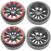 4Pack Vgoohobby RC Drift Wheels and Tires Set,RC Hard Tyres & Wheel Rims 12mm Hex Compatible with Traxxas HSP Tamiya Kyosho 1/10 Model On-Road Drift Drifting RC Car view 4