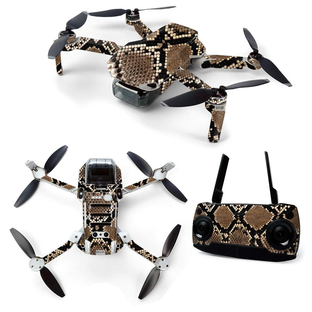 MightySkins Skin for DJI Mavic Mini Portable Drone Quadcopter - Rattler | Protective, Durable, and Unique Vinyl Decal wrap cover | Easy To Apply, Remove, and Change Styles | Made in the USA (DJMAVMIN-Rattler)