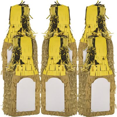 Fun Express Blank Champagne Mini Pinatas - Party Decor - 6 Pieces