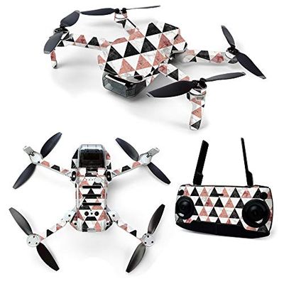 MightySkins Skin for DJI Mavic Mini Portable Drone Quadcopter - Marble Pyramids | Protective, Durable, and Unique Vinyl Decal wrap cover | Easy To Apply, Remove, and Change Styles | Made in the USA, Model Number: DJMAVMIN-Marble Pyramids