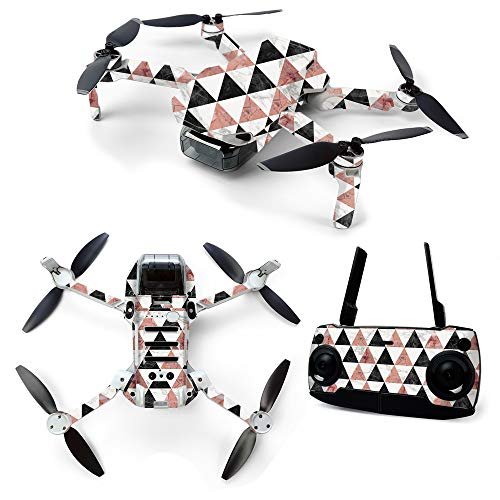 MightySkins Skin for DJI Mavic Mini Portable Drone Quadcopter - Marble Pyramids | Protective, Durable, and Unique Vinyl Decal wrap cover | Easy To Apply, Remove, and Change Styles | Made in the USA, Model Number: DJMAVMIN-Marble Pyramids