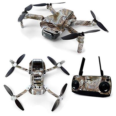 MightySkins Skin for DJI Mavic Mini Portable Drone Quadcopter - Brown Marble | Protective, Durable, and Unique Vinyl Decal wrap cover | Easy To Apply, Remove, and Change Styles | Made in the USA, Model Number: DJMAVMIN-Brown Marble