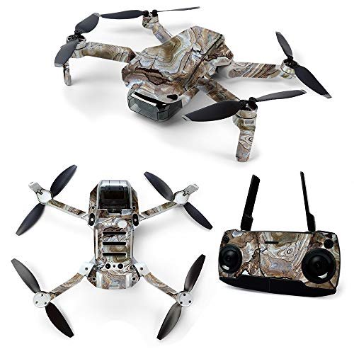MightySkins Skin for DJI Mavic Mini Portable Drone Quadcopter - Brown Marble | Protective, Durable, and Unique Vinyl Decal wrap cover | Easy To Apply, Remove, and Change Styles | Made in the USA, Model Number: DJMAVMIN-Brown Marble