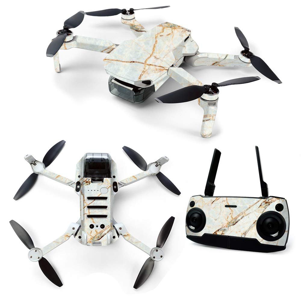 MightySkins Skin for DJI Mavic Mini Portable Drone Quadcopter - Antique Marble | Protective, Durable, and Unique Vinyl Decal wrap cover | Easy To Apply, Remove, and Change Styles | Made in the USA (DJMAVMIN-Antique Marble)