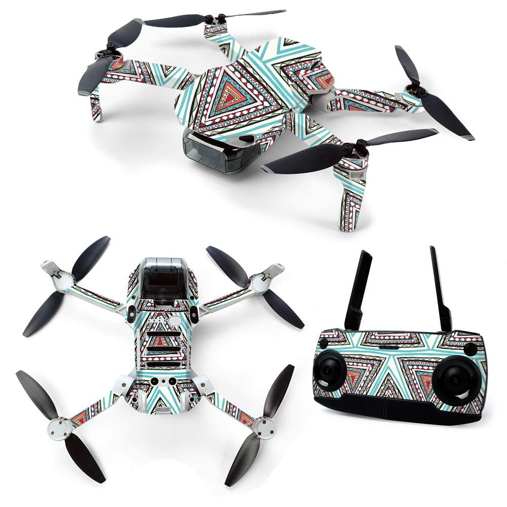 MightySkins Skin for DJI Mavic Mini Portable Drone Quadcopter - Aztec Pyramids | Protective, Durable, and Unique Vinyl Decal wrap Cover | Easy to Apply, Remove, and Change Styles | Made in The USA