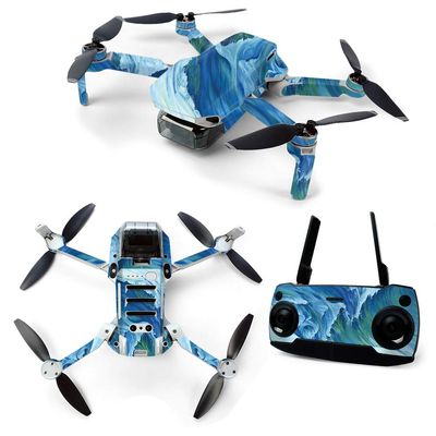 MightySkins Skin for DJI Mavic Mini Portable Drone Quadcopter - Perfect Wave | Protective, Durable, and Unique Vinyl Decal wrap cover | Easy To Apply, Remove, and Change Styles | Made in the USA (DJMAVMIN-Perfect Wave)