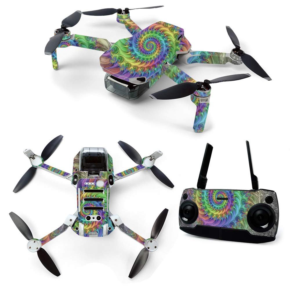 MightySkins Skin for DJI Mavic Mini Portable Drone Quadcopter - Tripping | Protective, Durable, and Unique Vinyl Decal wrap cover | Easy To Apply, Remove, and Change Styles | Made in the USA, Model Number: DJMAVMIN-Tripping